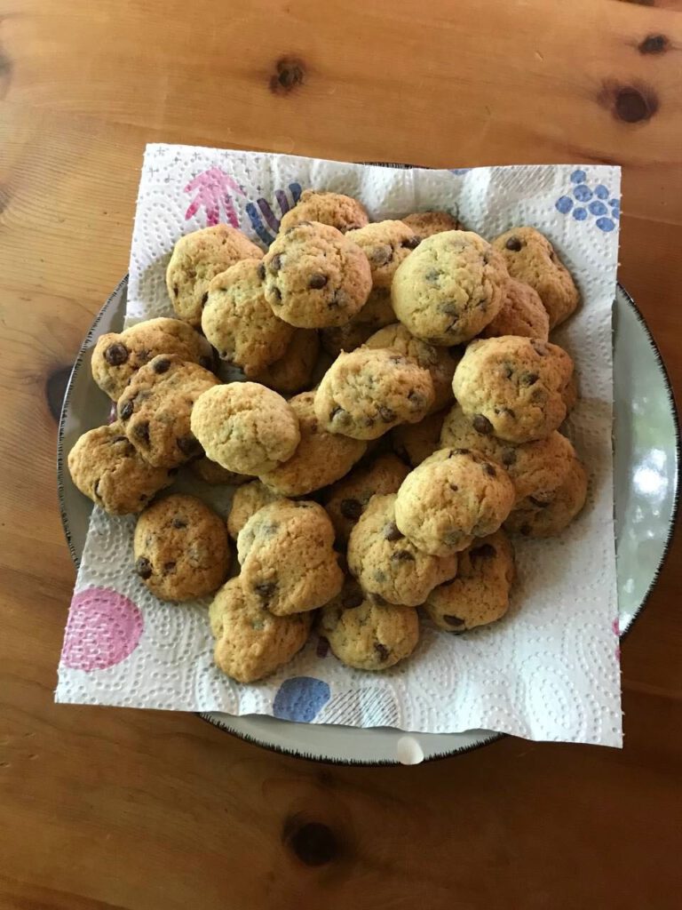 Ein Teller voller Schoko Cookies / Kekse